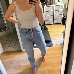 Aritzia Denim Forum Boyfriend Jeans Size 28 mid wash